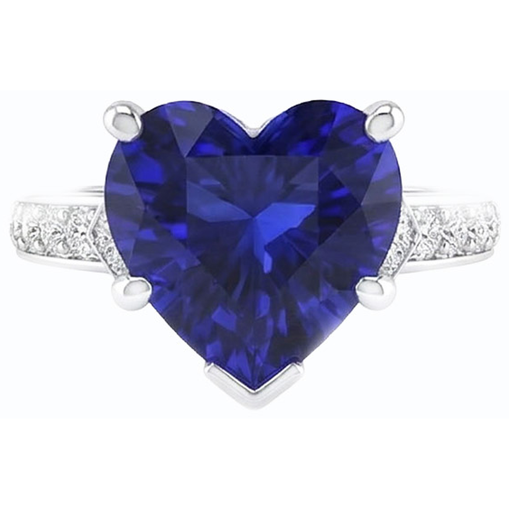 vero round diamante 3.50carati anello vista dall'alto