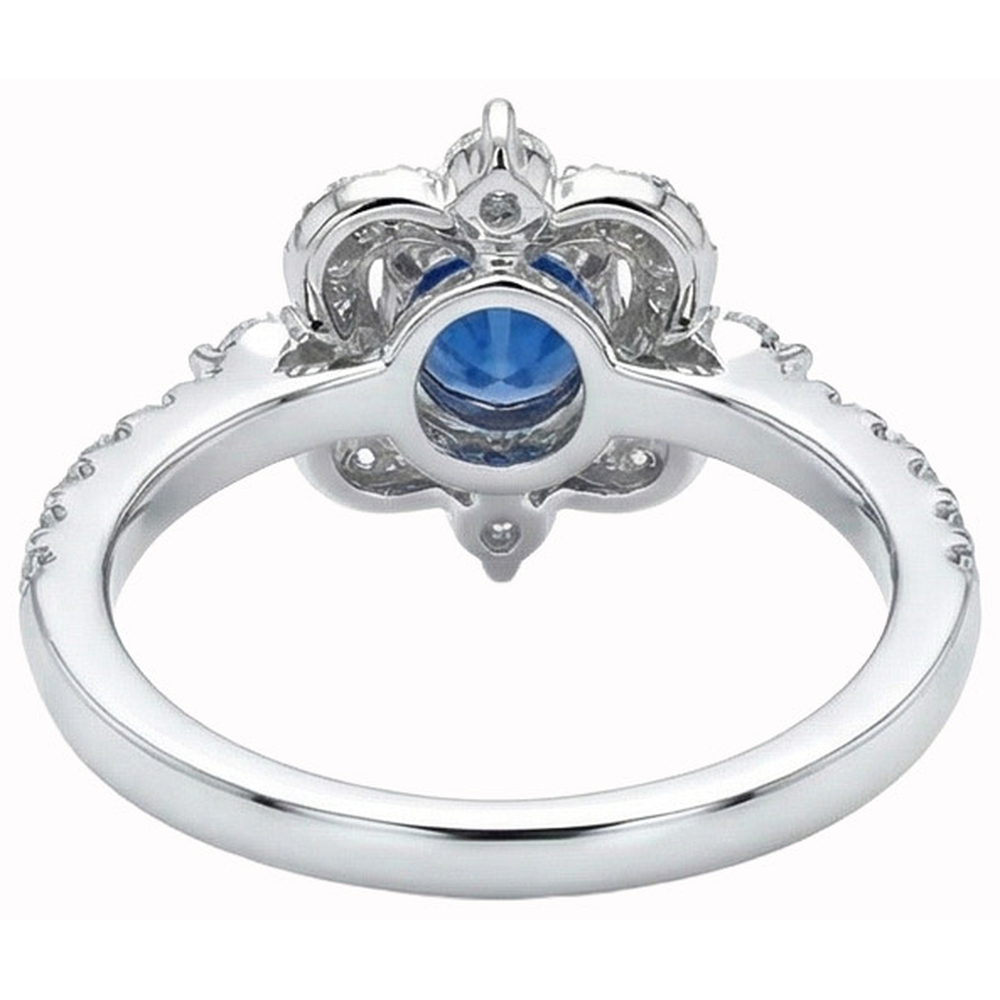 vero round diamante 4.30carati anello su bianco