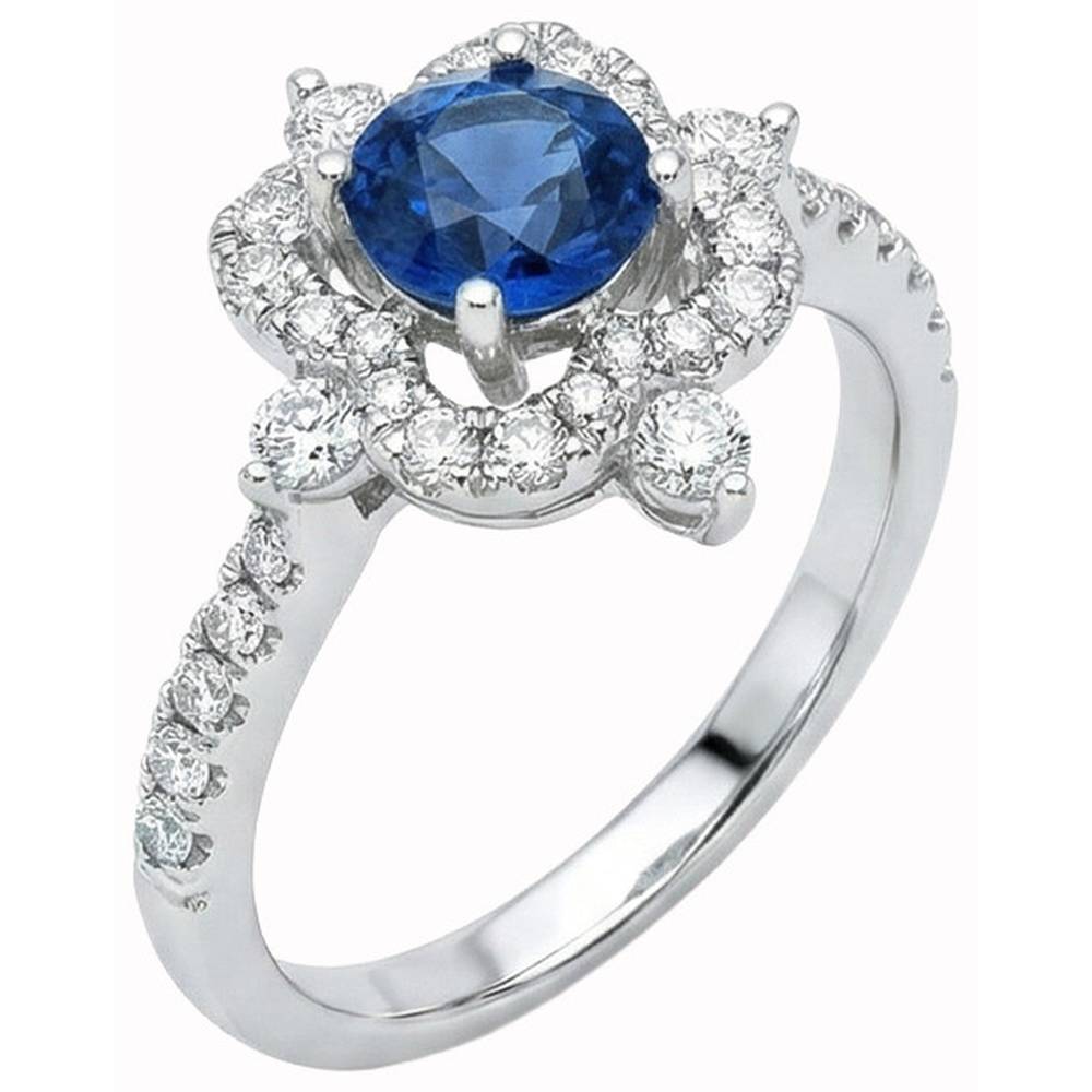 vero round diamante 4.30carati anello vista frontale