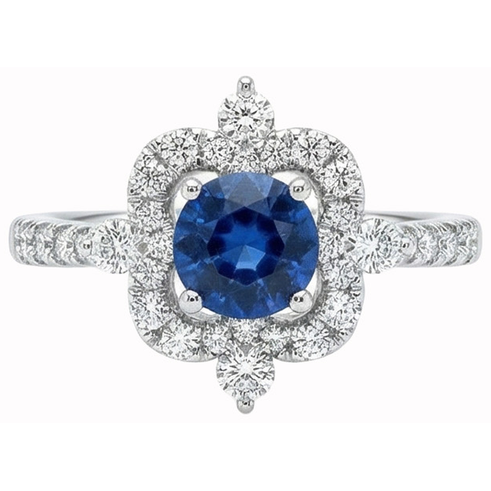 vero round diamante 4.30carati anello angolo laterale