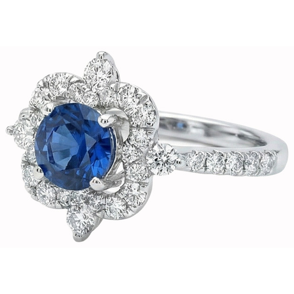 vero round diamante 4.30carati anello dettaglio ravvicinato