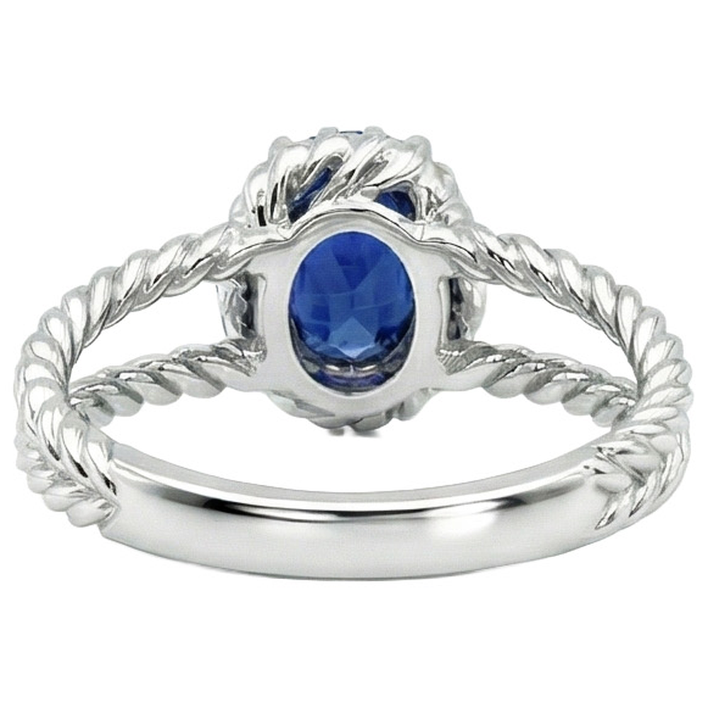 vero round diamante 1.55carati anello vista di profilo