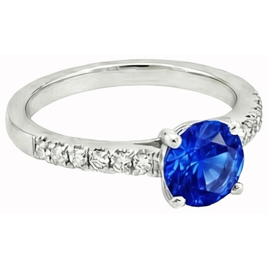 vero round diamante 3.20carati anello angolo laterale