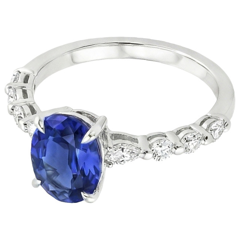 vero round diamante 2.50carati anello dettaglio ravvicinato