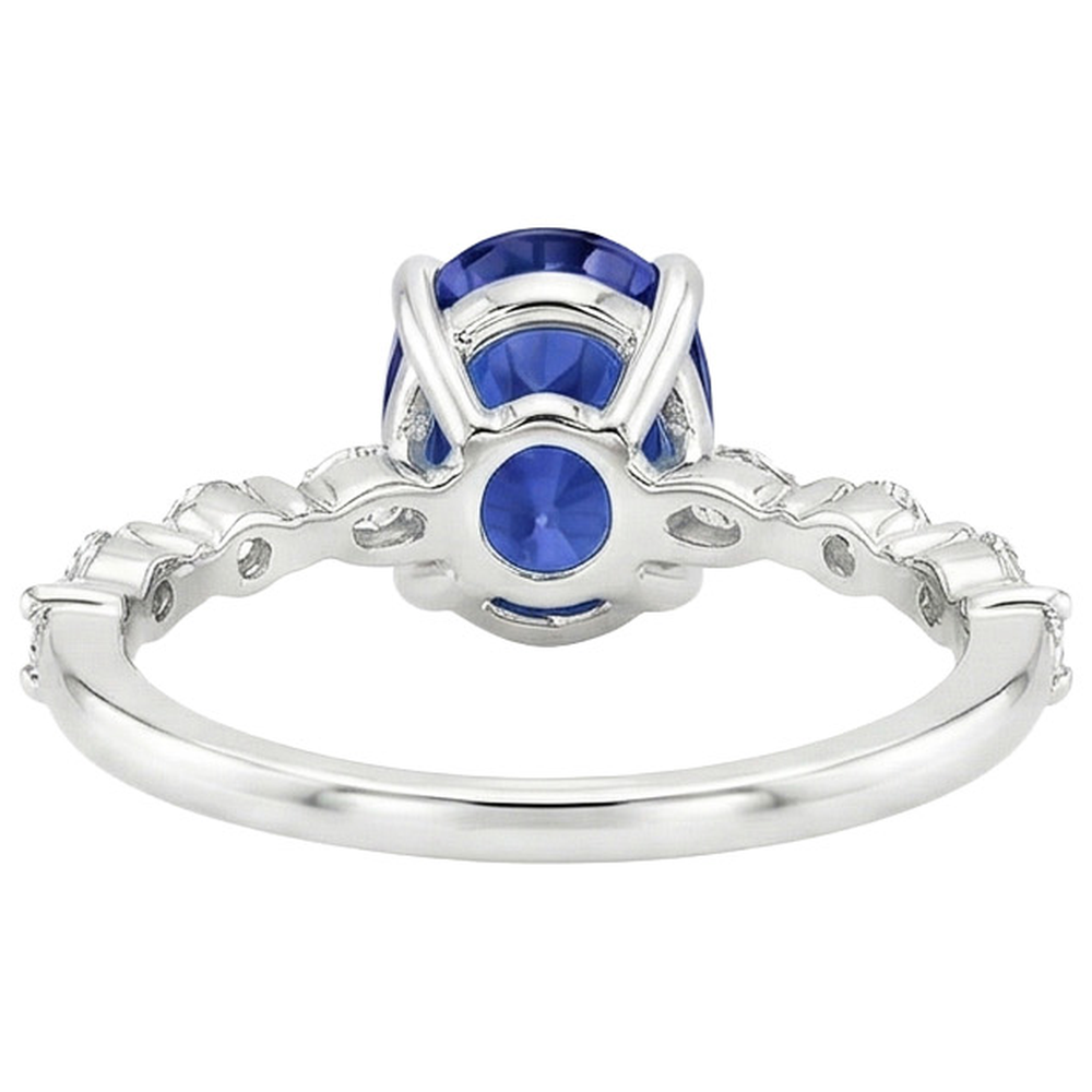 vero round diamante 2.50carati anello vista dall'alto