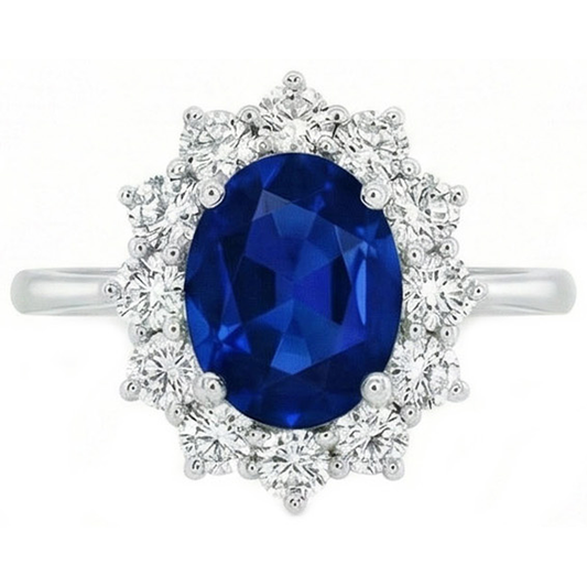 vero round diamante 2.40carati anello angolo laterale