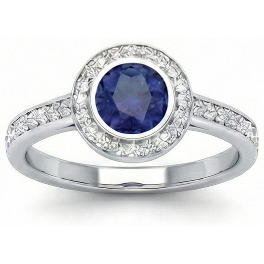 vero round diamante 3carati anello angolo laterale