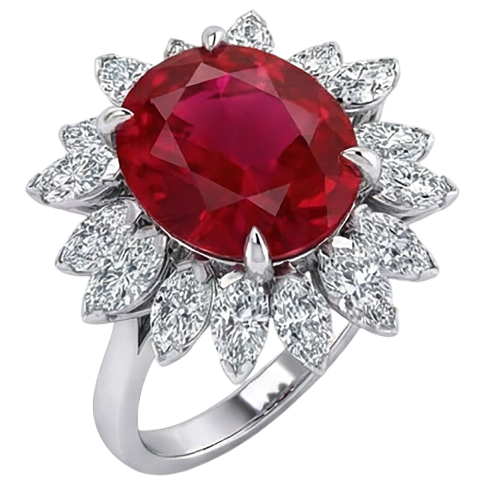 vero marquise diamante 13.80carati anello dettaglio ravvicinato