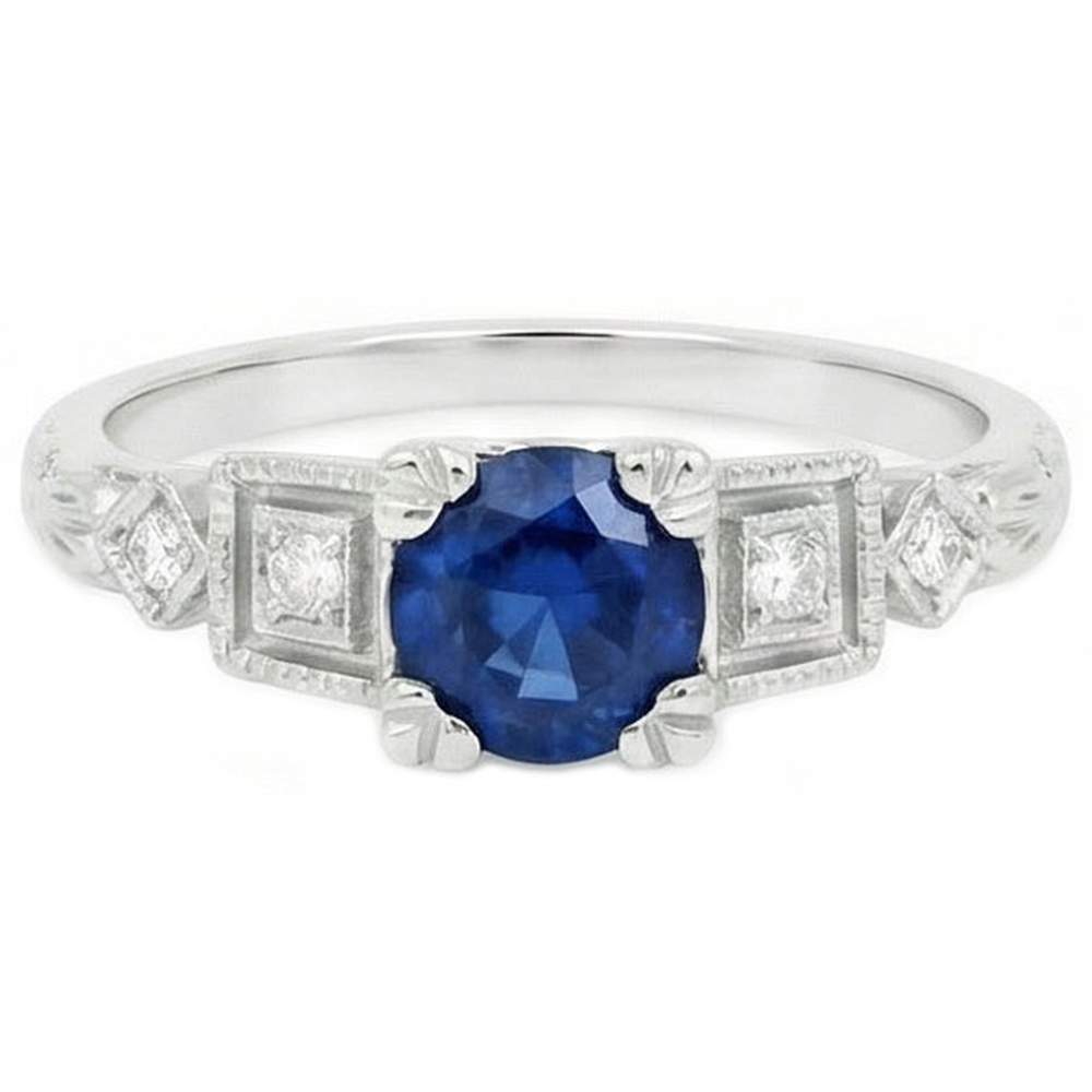 vero round diamante 1.65carati anello vista dall'alto