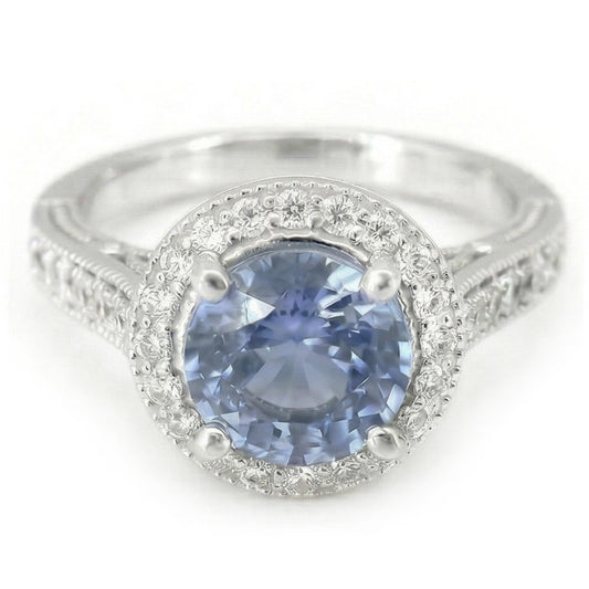 vero round diamante 4.86carati anello vista frontale