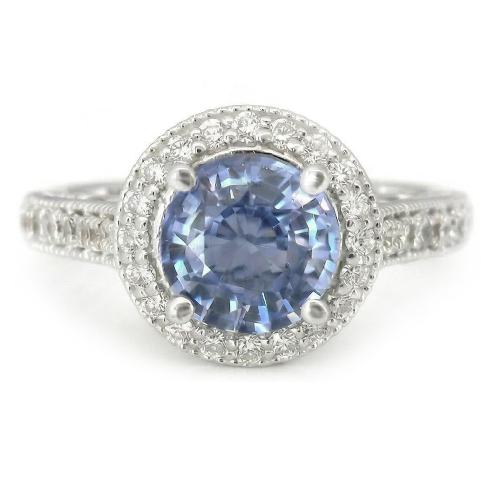 vero round diamante 4.86carati anello angolo laterale
