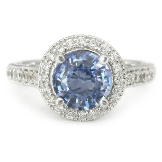 vero round diamante 4.86carati anello angolo laterale