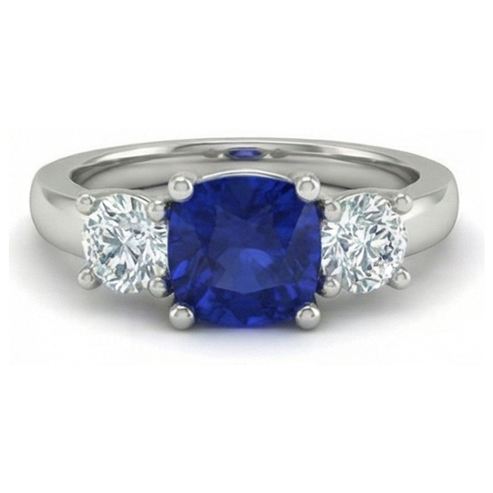 vero round diamante 2.25carati anello angolo laterale