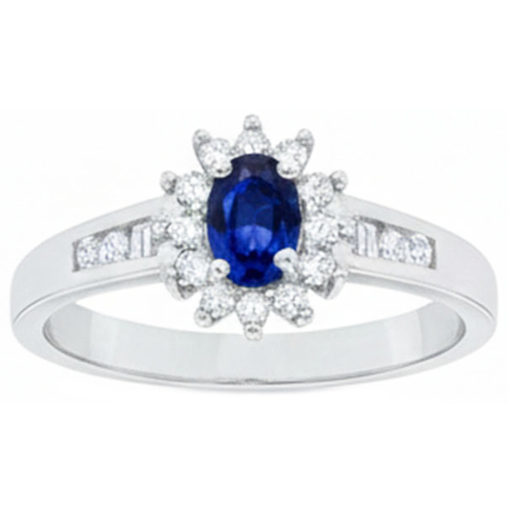 vero oval diamante 2.40carati anello angolo laterale