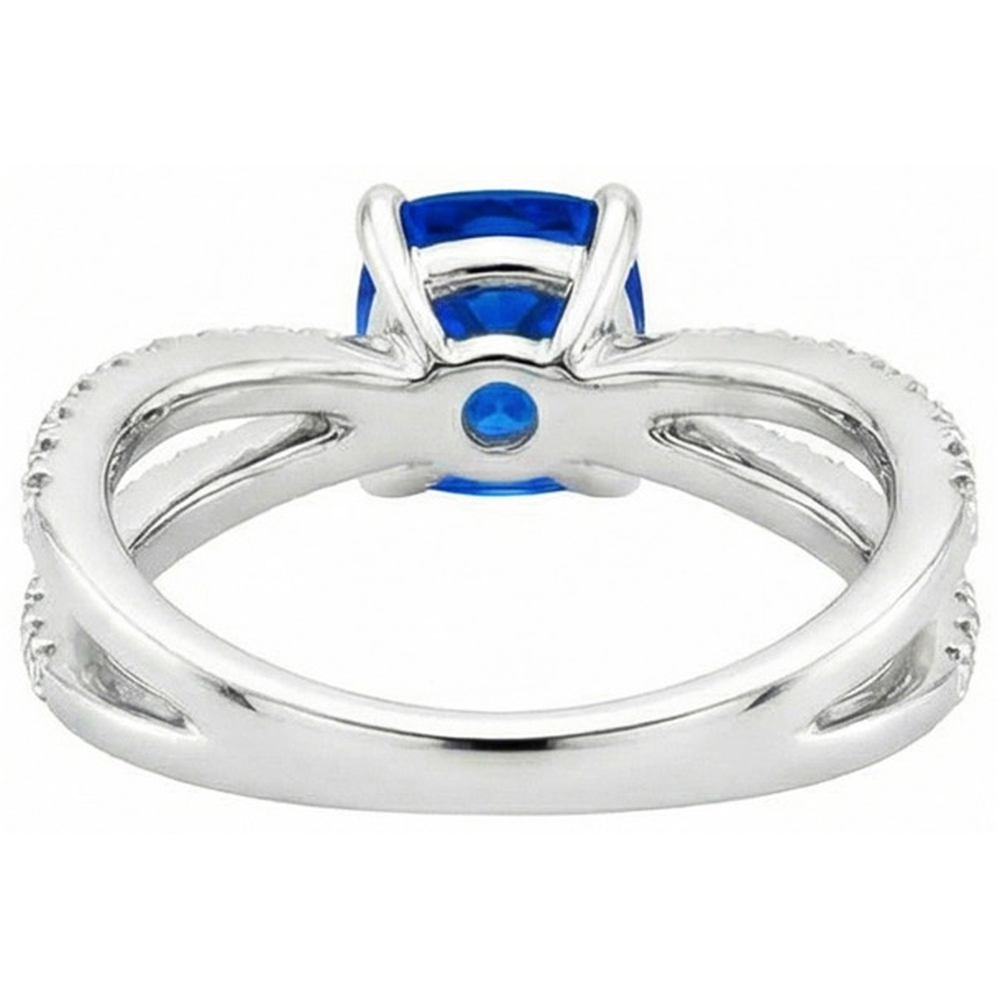 vero round diamante 2.50carati anello su bianco