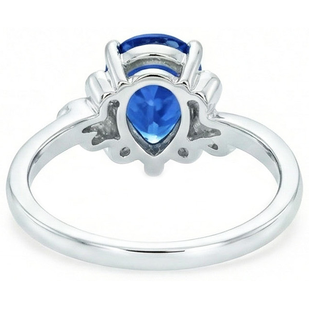 vero round diamante 2.30carati anello vista di profilo