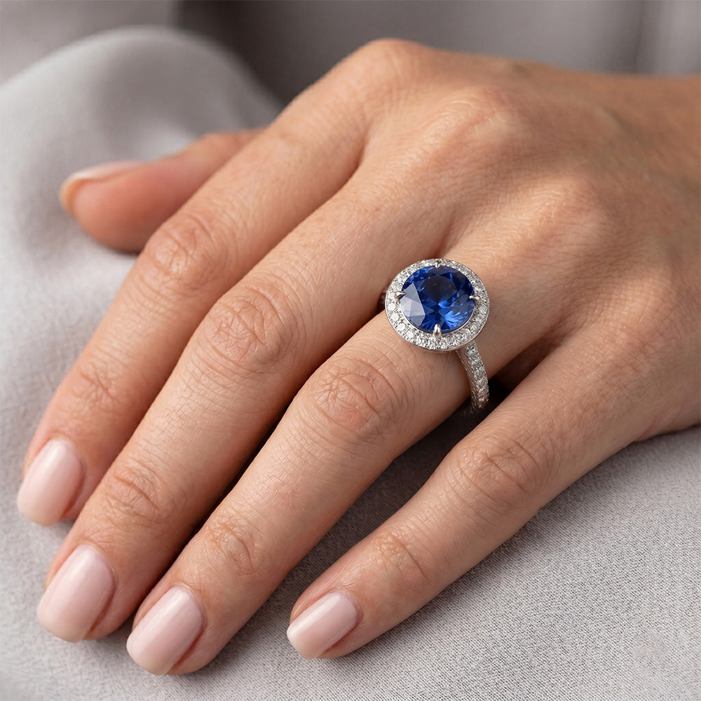 Anello Zaffiro GIA CERTIFICATO 3,44 Carati