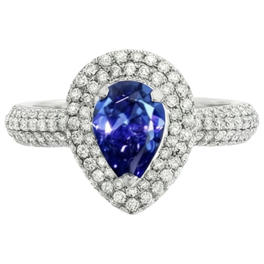 vero round diamante 2.30carati anello angolo laterale