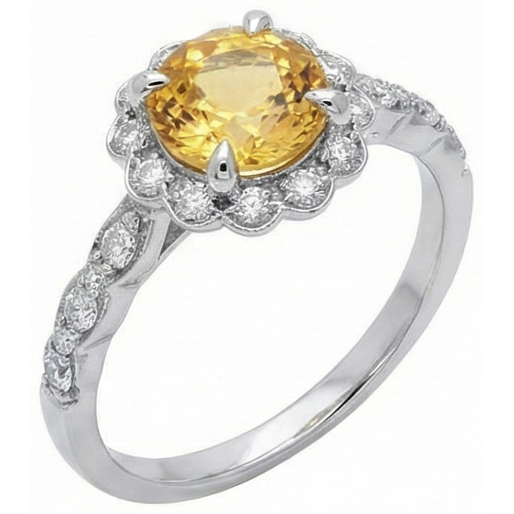 vero round diamante 4carati anello dettaglio ravvicinato