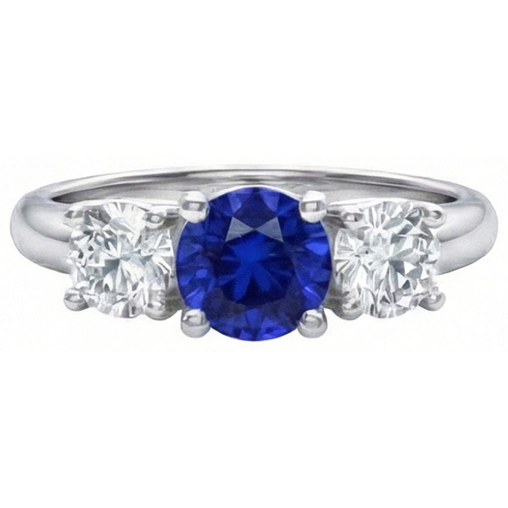 vero round diamante 3.50carati anello angolo laterale