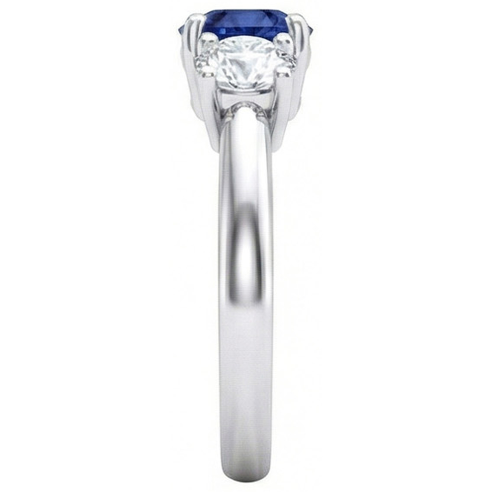 vero round diamante 3.50carati anello vista dall'alto