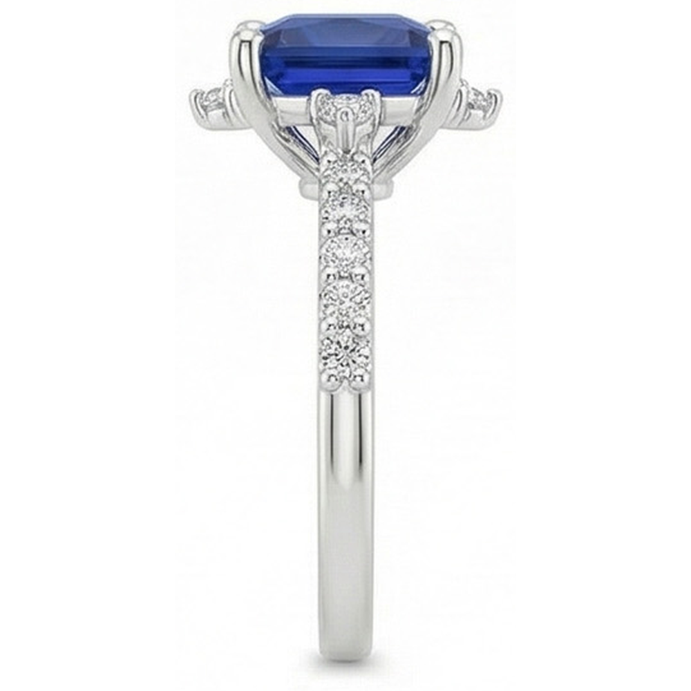 vero round diamante 6.25carati anello dettaglio fascia
