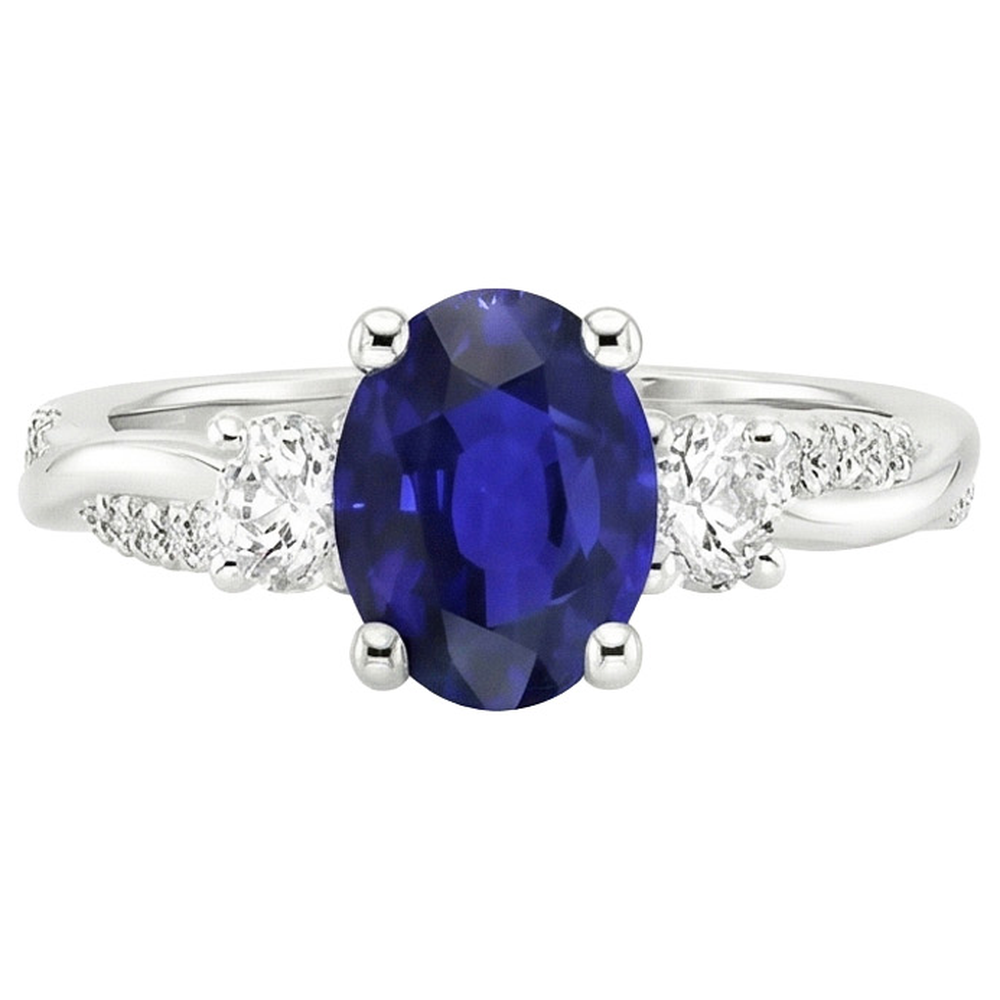vero oval diamante 6.50carati anello dettaglio ravvicinato