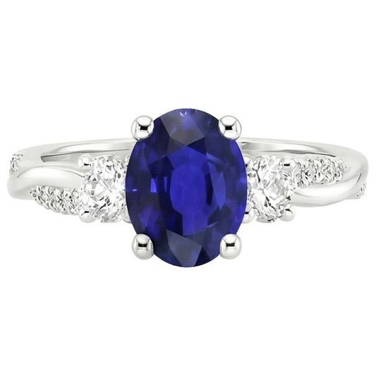 vero oval diamante 6.50carati anello dettaglio ravvicinato