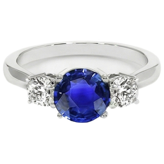 vero round diamante 5carati anello vista frontale