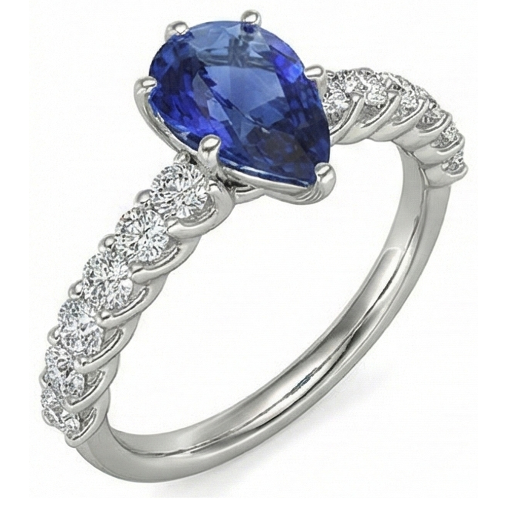 vero round diamante 2carati anello angolo laterale