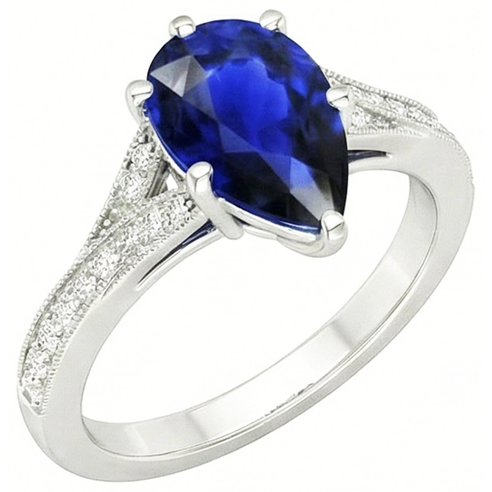 vero round diamante 4carati anello vista frontale
