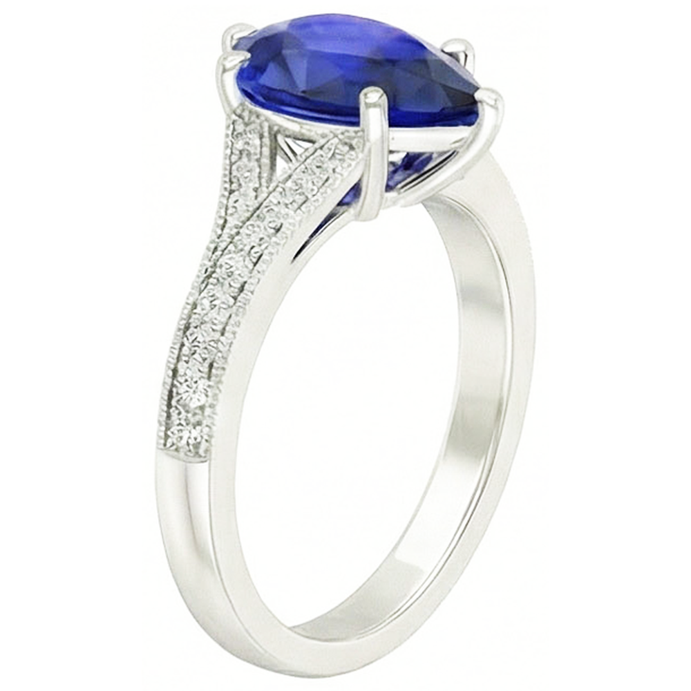 vero round diamante 4carati anello dettaglio ravvicinato
