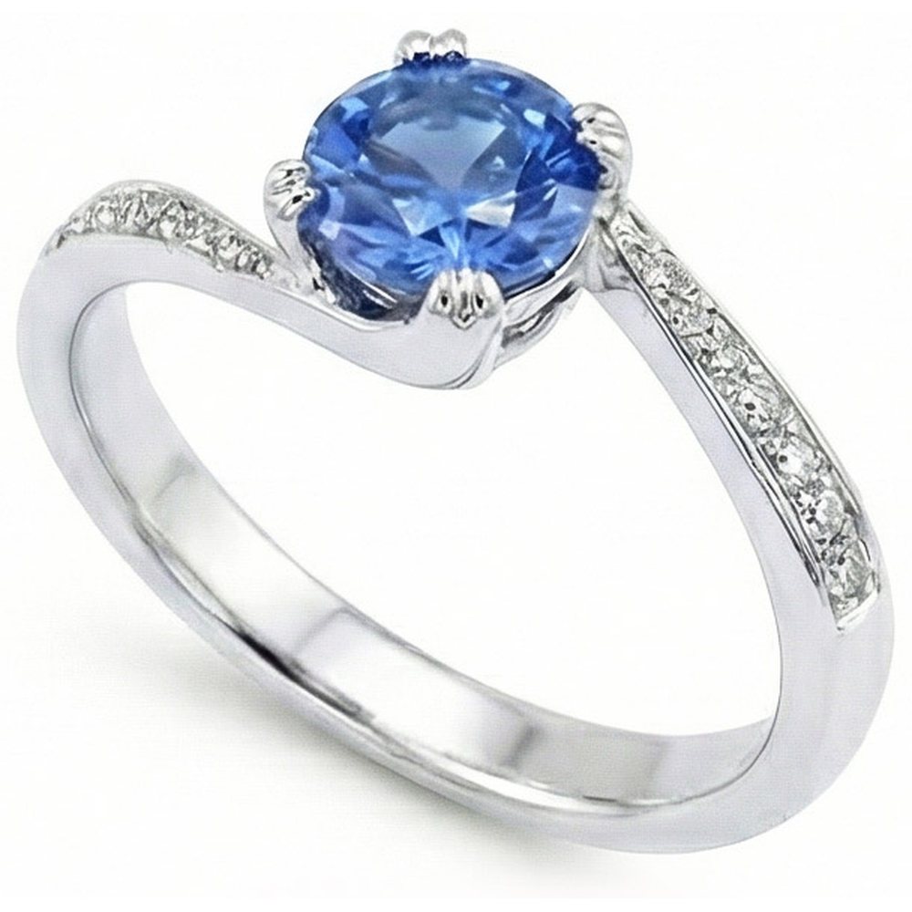 vero round diamante 2.50carati anello dettaglio ravvicinato