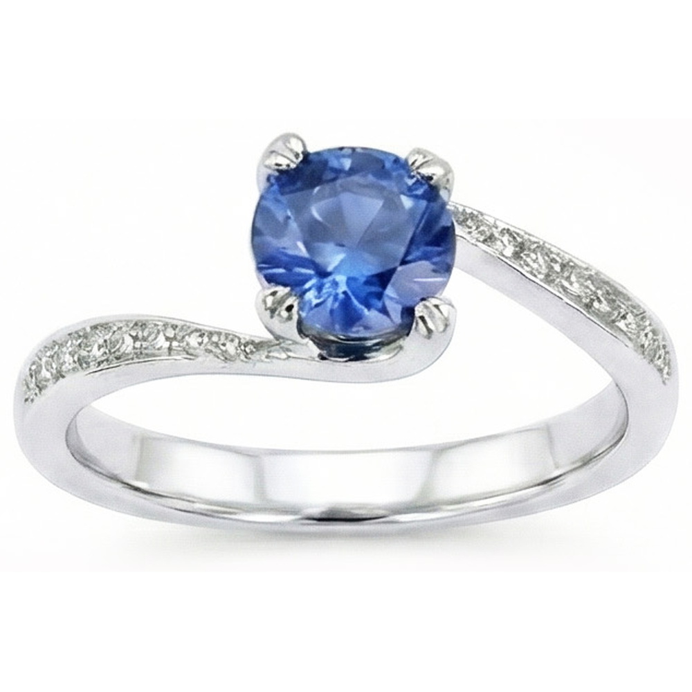 vero round diamante 2.50carati anello vista dall'alto