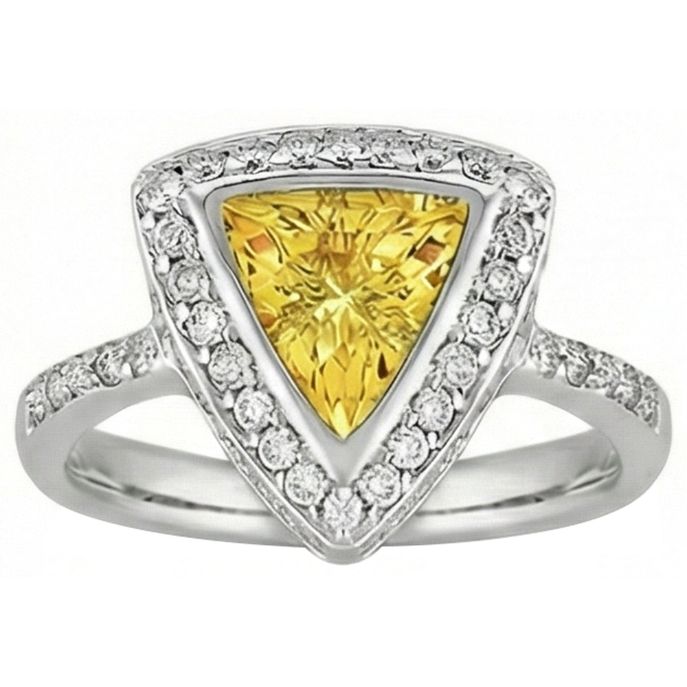 vero trillion diamante 3carati anello angolo laterale