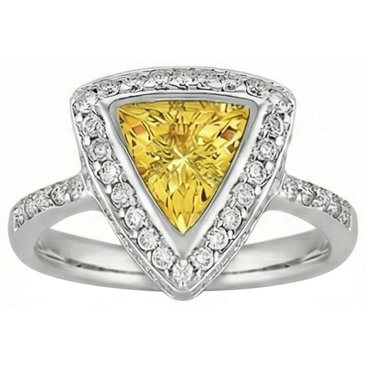vero trillion diamante 3carati anello angolo laterale