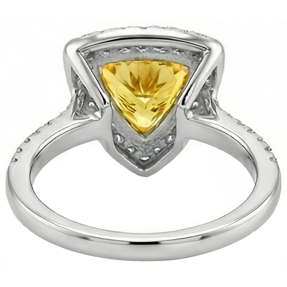 vero trillion diamante 3carati anello su bianco