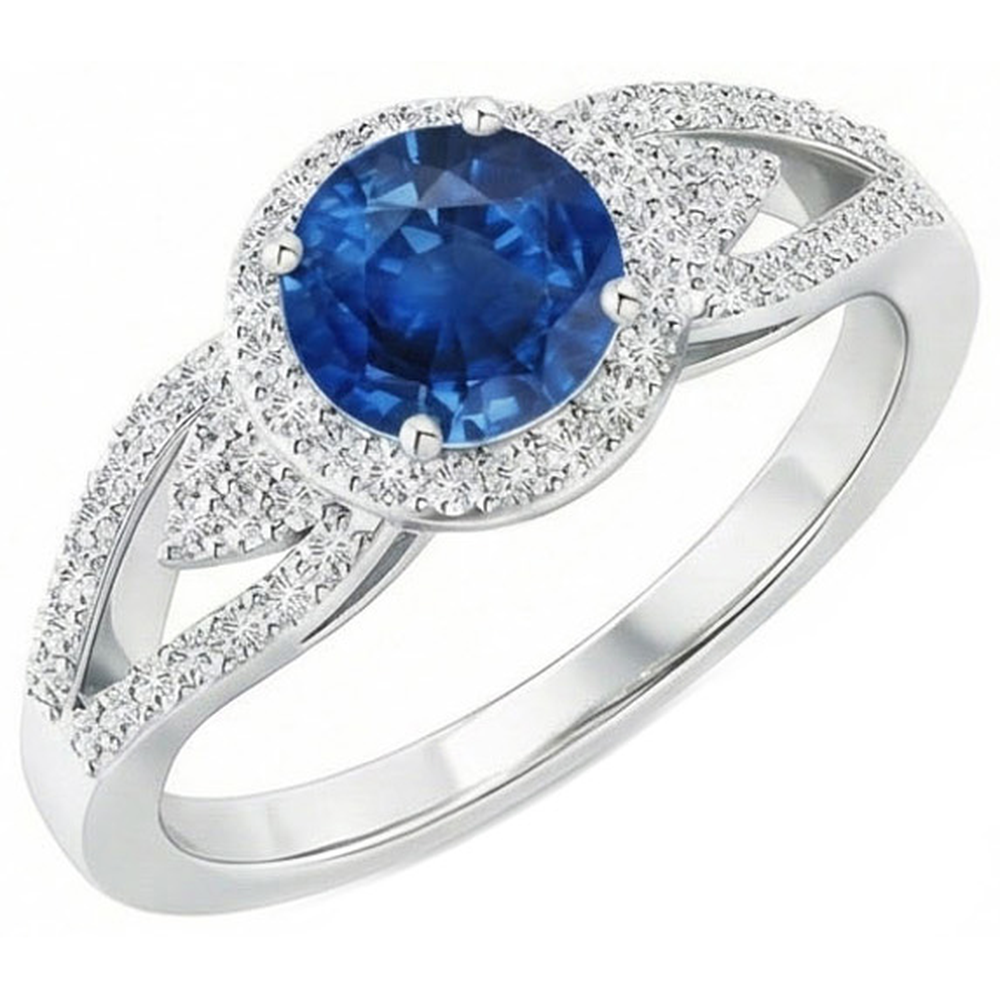 vero round diamante 2.64carati anello vista dall'alto