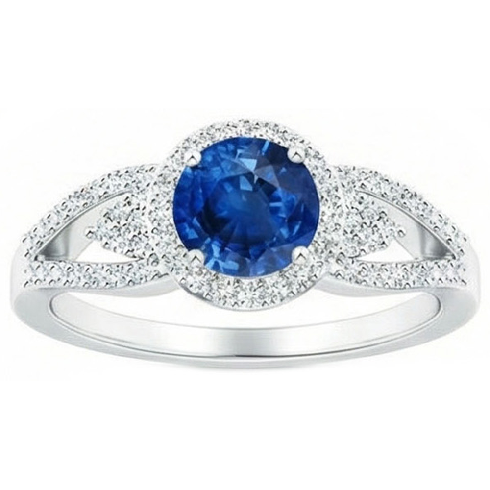 vero round diamante 2.64carati anello angolo laterale