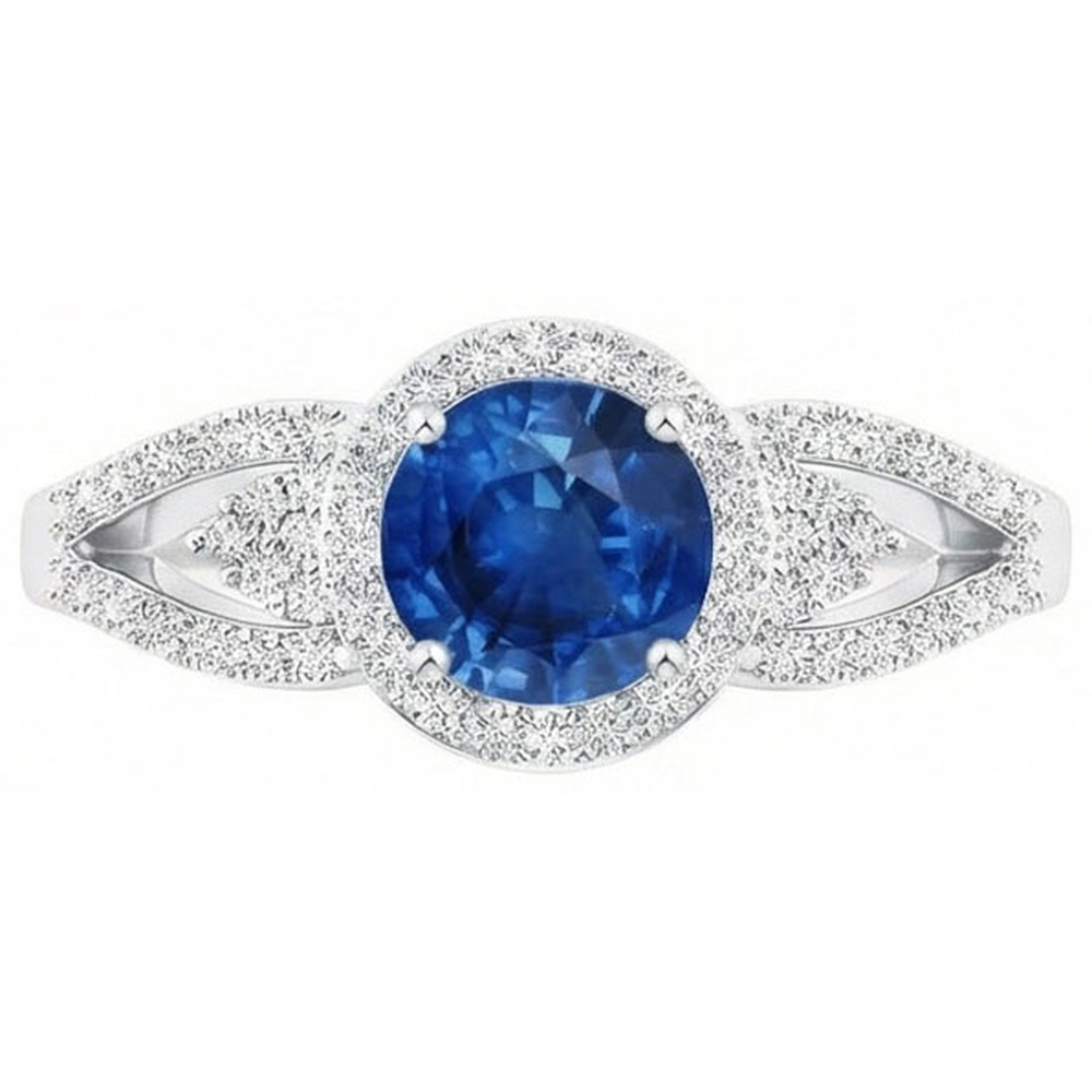 vero round diamante 2.64carati anello dettaglio ravvicinato