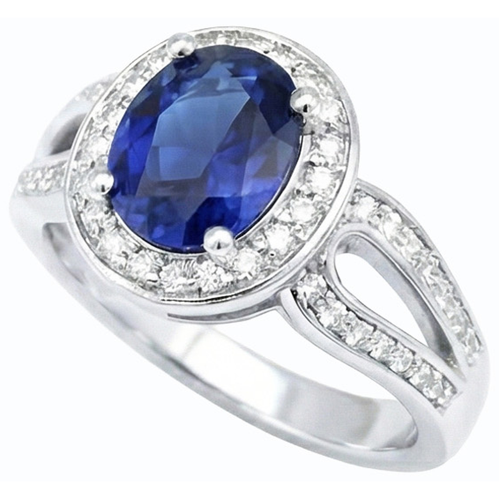 vero round diamante 4carati anello vista frontale