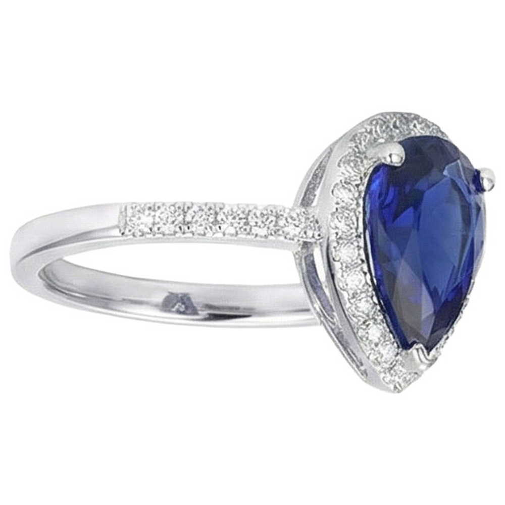 vero round diamante 3.75carati anello vista di profilo