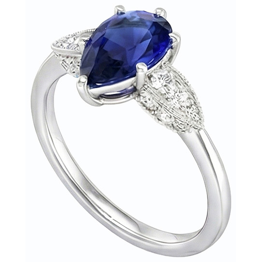 vero round diamante 3.50carati anello angolo laterale