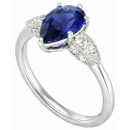 vero round diamante 3.50carati anello angolo laterale