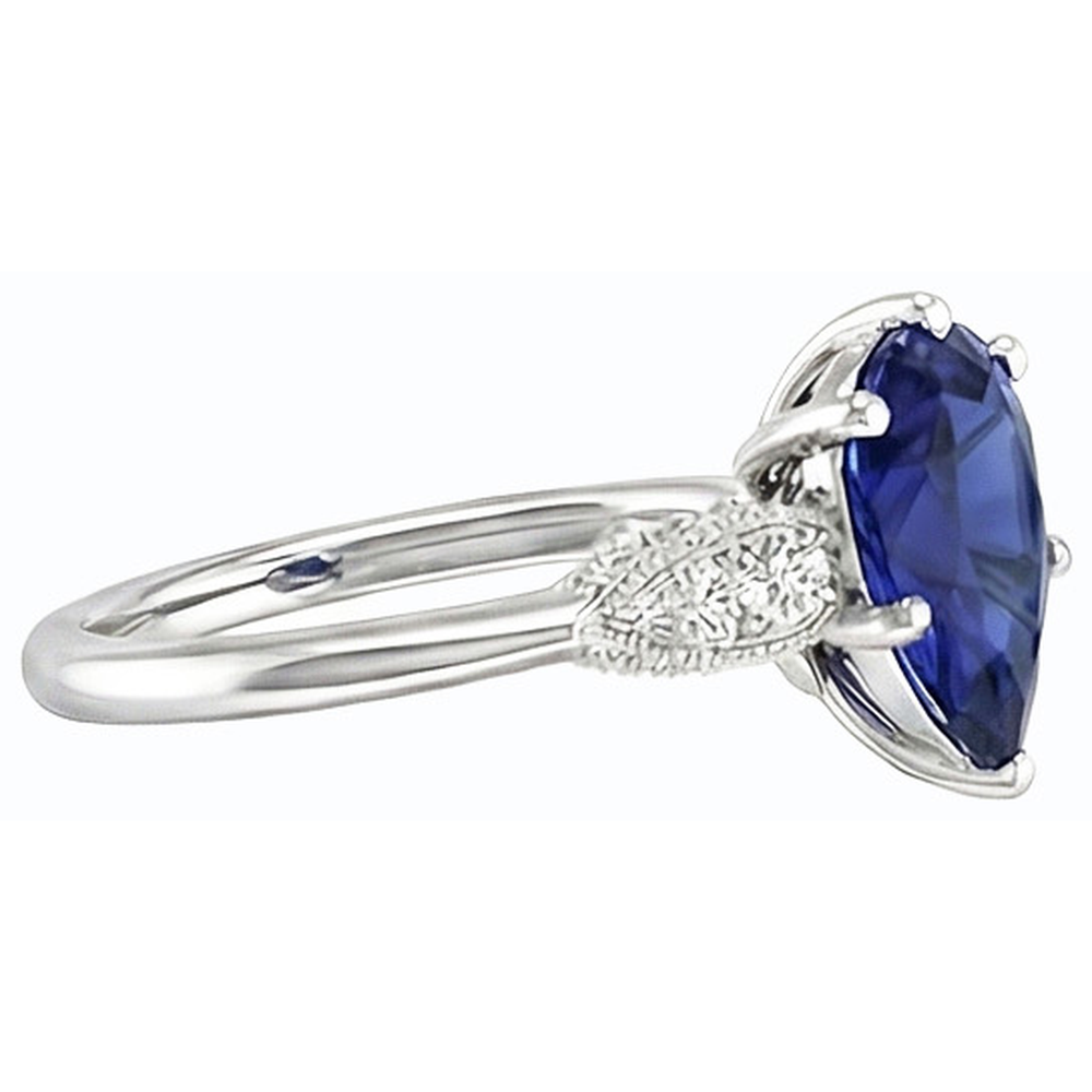 vero round diamante 3.50carati anello vista dall'alto