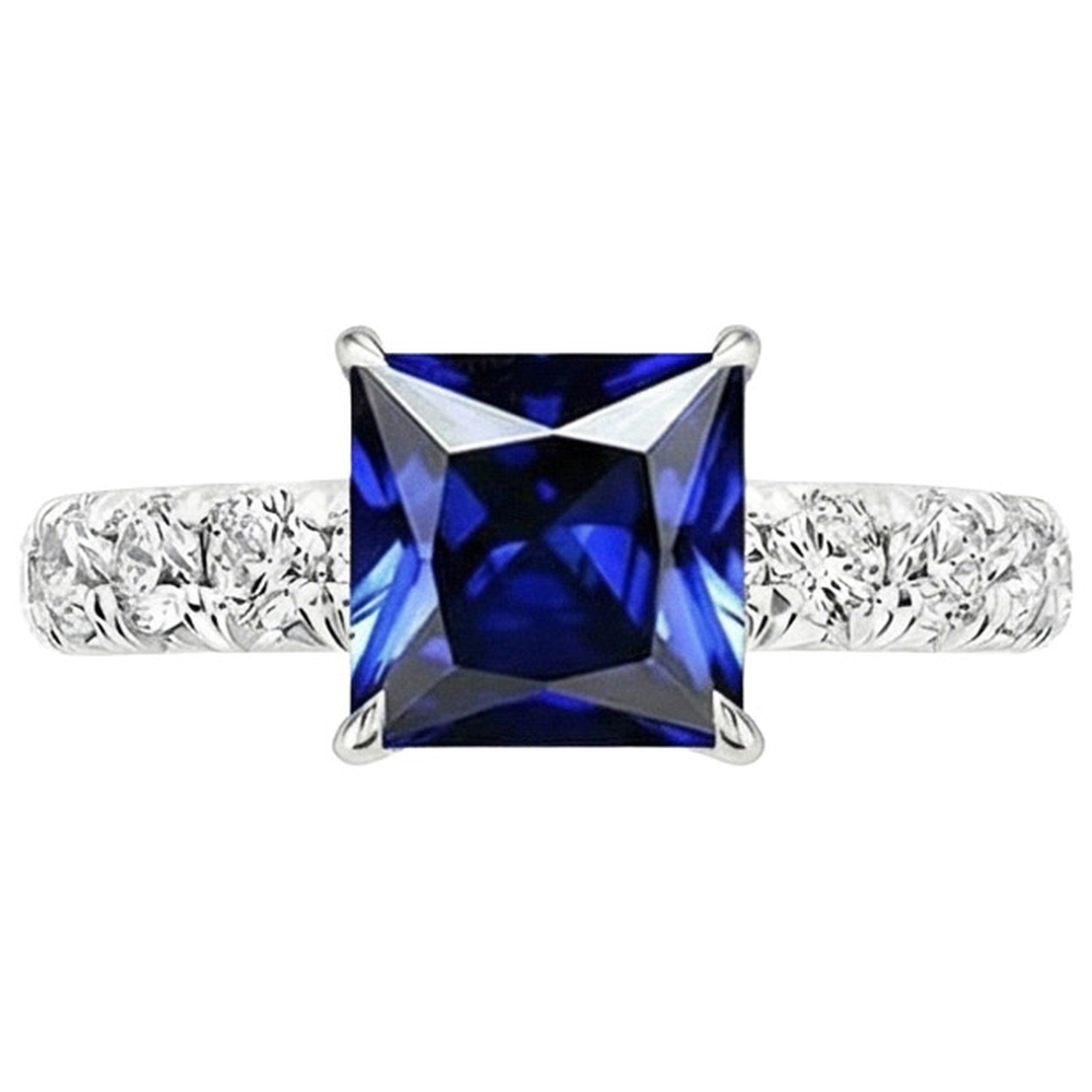 vero round diamante 6carati anello vista di profilo