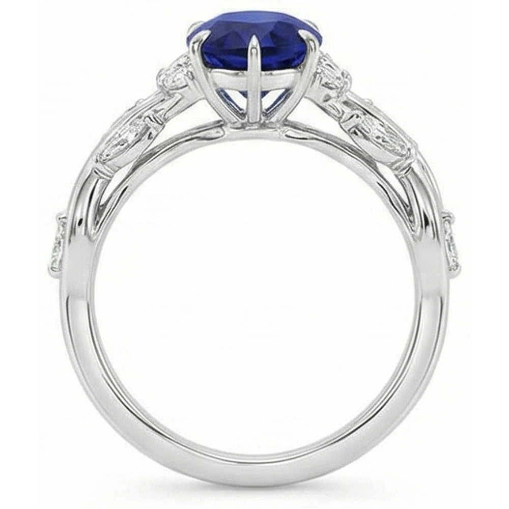 vero marquise diamante 7.25carati anello su bianco