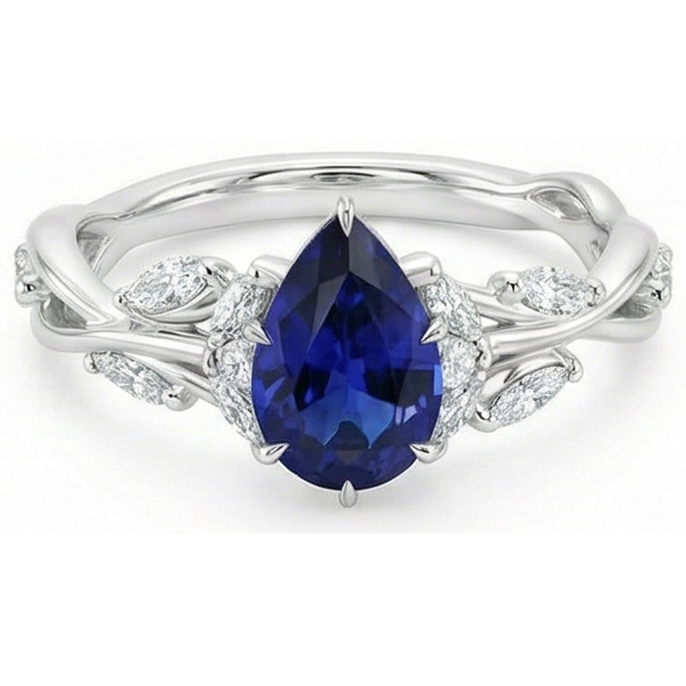 vero marquise diamante 7.25carati anello dettaglio ravvicinato
