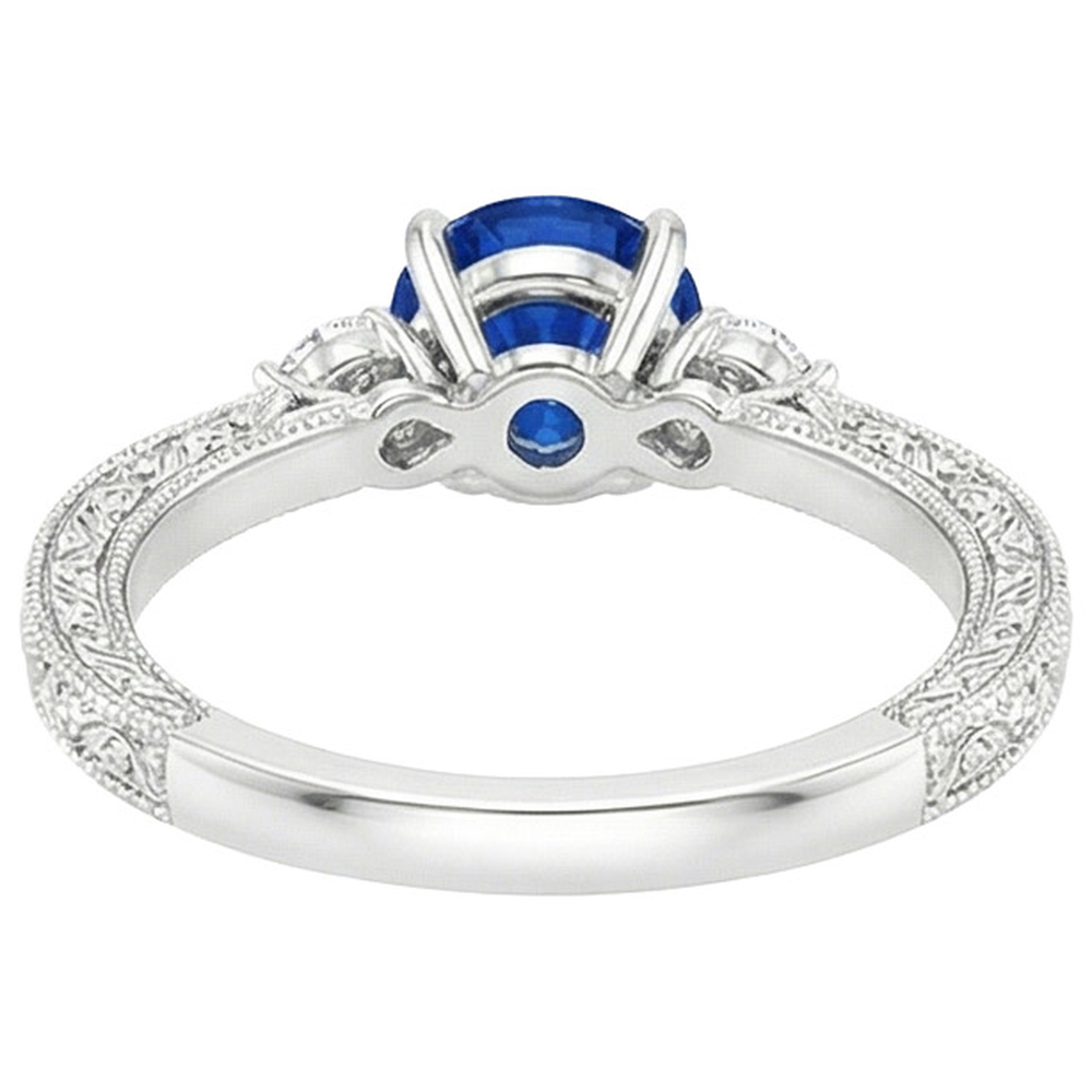 vero round diamante 2.50carati anello su bianco