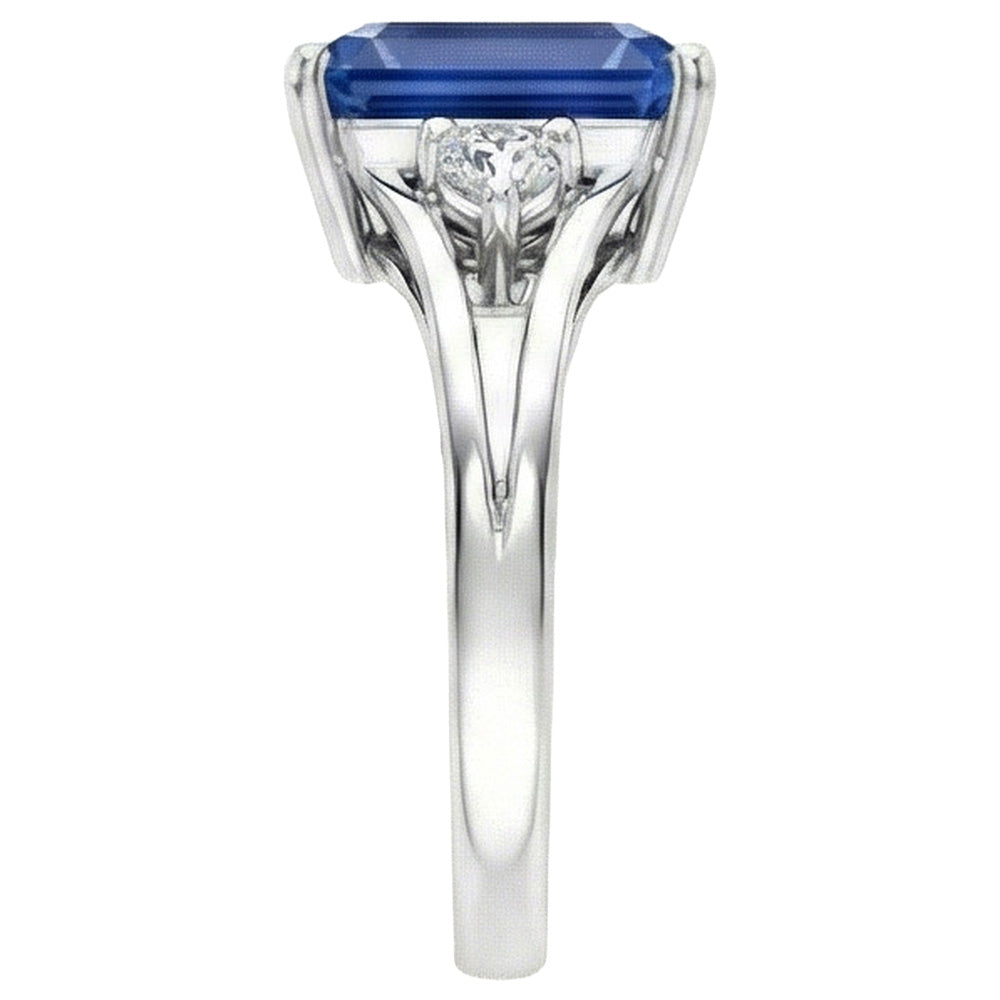vero emerald diamante 2.50carati anello vista dall'alto